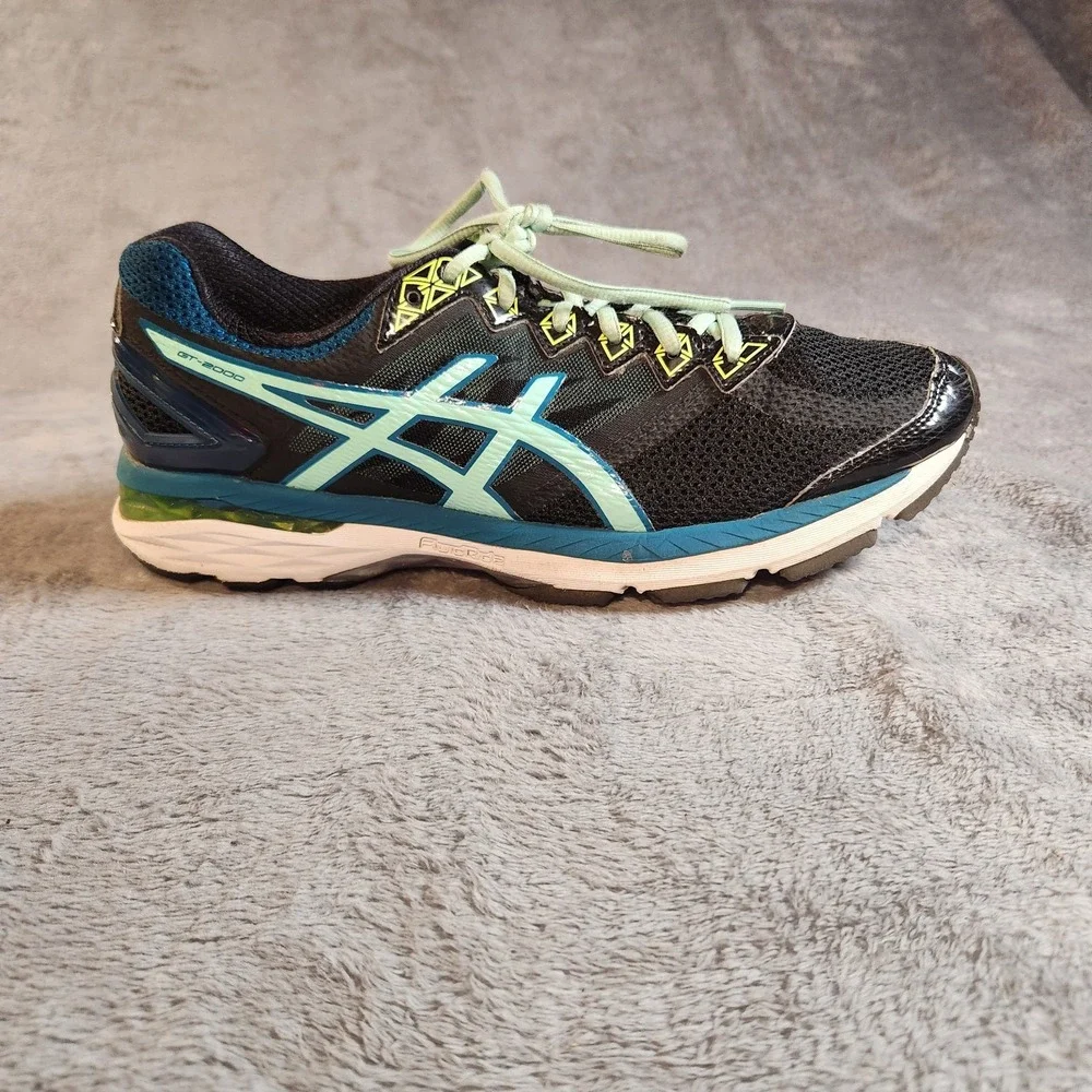 Asics Shoes Mens 11.5 Blue GT-2000 4‎ V4 Running Sneakers Trainers PureGel T656N